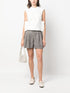 shorts plisados en mezcla de lana